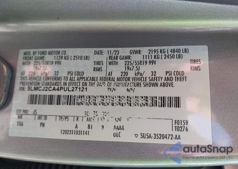 2023 Lincoln Corsair Reserve from USA, damaged, VIN 5LMCJ2CA4PUL27121